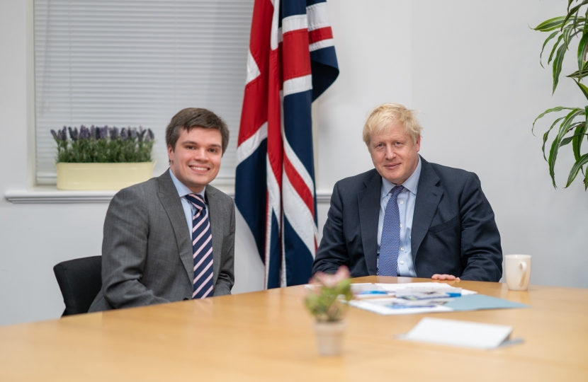 Jack Gilmore with Boris Johnson