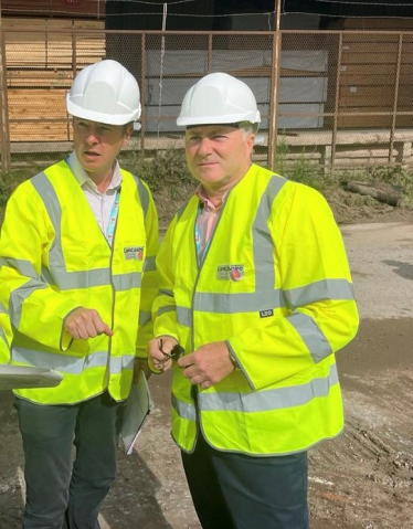 Photo of Cllr Rob Bailey, Association Chairman and County Councillor for West Lancs East with development control committee chairman, Matthew Maxwell-Scott.