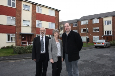 Burscough East Conservative Cllr George Pratt with Cllrs Owens and Hopley